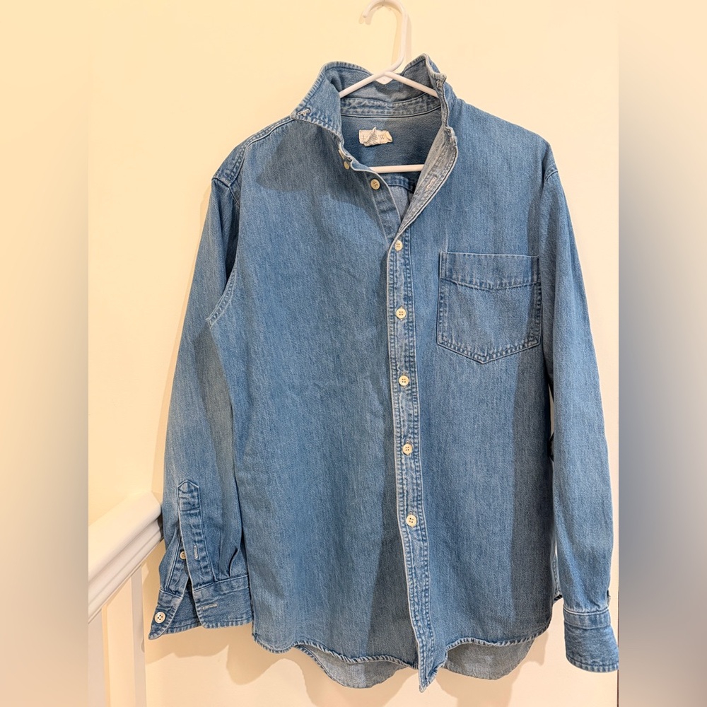 J. Crew Light Blue Denim Oversized Cotton Shirt
